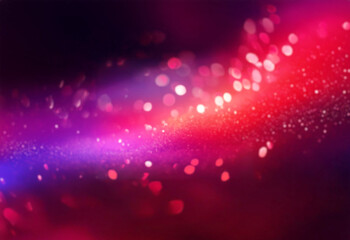Poster - A dark background with a red glittery texture and out-of-focus red circles of light.