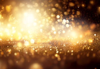 Poster - A shimmering, golden background with a warm, glowing light source.