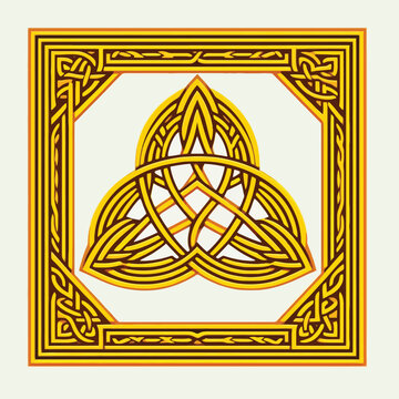 Bold Triquetra Knots with Geometric Symmetry