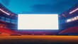 © Andrew - Stadium Jumbotron Mockup: Night Game.  A massive, bright blank jumbotron dominates the scene in a modern stadium at night, ready for your message.