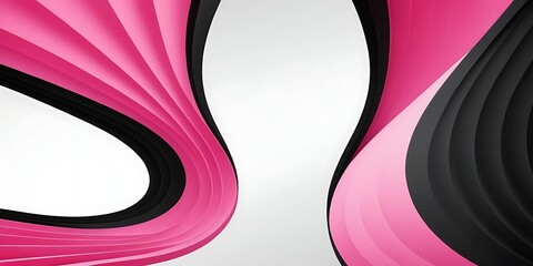 Aufkleber -  pink and black wavy wave abstract swoosh white background. Wavy waves banner color line for web banner.backgrounds, brochure, concepts, creativity, curve,4