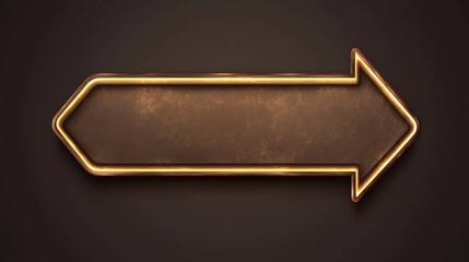 Poster - Blank brown arrow label traffic road symbol.Signage and banner design. 