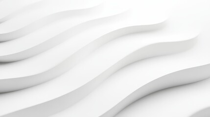 Poster - abstract white wave forms