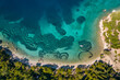 © Mazur Travel - Aerial view of the stunning Ionian Sea coastline on Kefalonia Island, Greece.