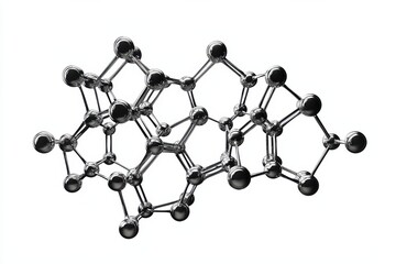 Poster - Abstract digital network of interconnected hexagonal shapes