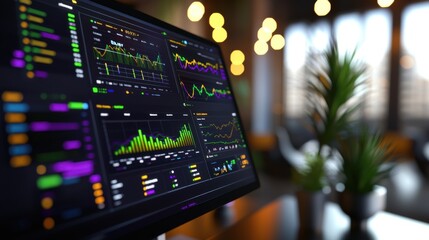 Fototapete - Analytics Dashboard Displaying Performance Metrics