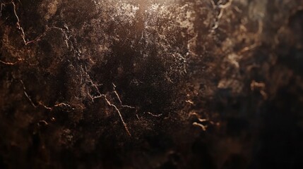 Poster - A close up of a rocky surface with a lot of texture and a lot of brown color