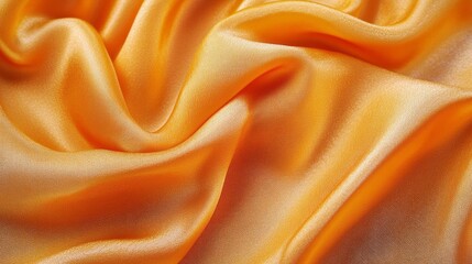 Poster - The orange fabric is smooth and shiny