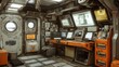 © Trionorejo - A futuristic control room with advanced technology and screens.
