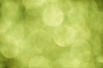 Poster - Soft, blurred circles of light in varying shades of green dominate the image