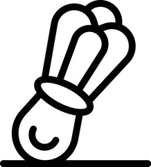 Poster - Simple yet elegant shuttlecock design lying on the floor, perfect for badminton related visuals