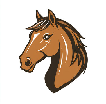 head horse isolated on white background