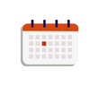 © Charlottstudio - Calendar icon. Business, appointment, planner, schedule, agenda, meeting concepts. Flat vector design isolated illustration.