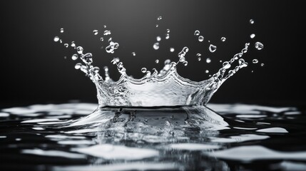 Aufkleber - A splash of water in the middle of a dark background