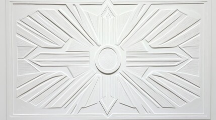 Poster - Abstract White Wall Art with Intricate Geometric Patterns and Textured Designs for Modern Interior Decor Inspiration