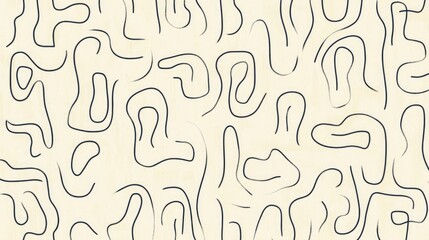 Poster - Abstract Line Art Design Featuring Fluid Shapes on a Soft Neutral Background, Ideal for Modern and Minimalist Aesthetics in Various Creative Projects