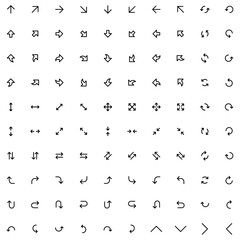 Wall Mural - arrows set icons. symbol modern, simple, vector, icon for website design, mobile app, ui. vector ill
