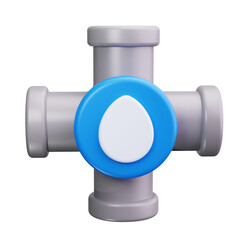 Wall Mural - Irrigation Pipe 3d Render Icons