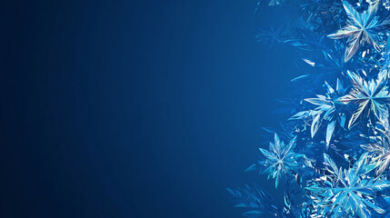 Aufkleber - Close-up view of delicate ice crystals forming a natural design