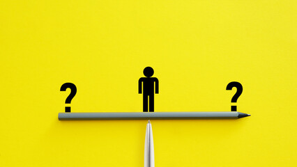 Ethical dilemma is shown as moral concept