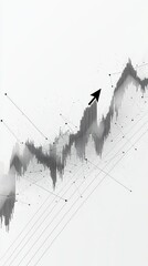 Poster - Business Graph Illustration with Rising Trend