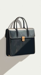 Poster - Minimalist Briefcase Illustration with Shadow Effects