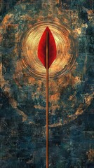 Poster - Target Arrow Illustration with Abstract Background