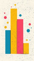 Poster - Minimal Bar Chart Illustration in Vibrant Colors