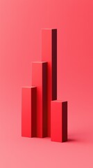 Poster - Minimal Bar Chart with Upward Growth Illustration