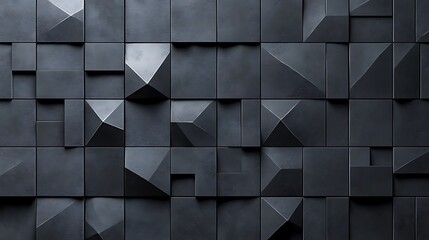 Abstract black geometric background with a dark shape pattern