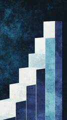 Poster - Minimalist Bar Chart Illustrating Growth Trends