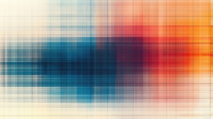 Poster - Abstract Colorful Grid Pattern with Soft Blur Effect Representing Motion and Energy in a Contemporary Artistic Design for Background Use