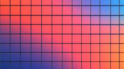 Poster - Vibrant Gradient Pattern of Colored Squares Creating a Modern Abstract Background for Creative Design Projects, Presentations, and Digital Artwork