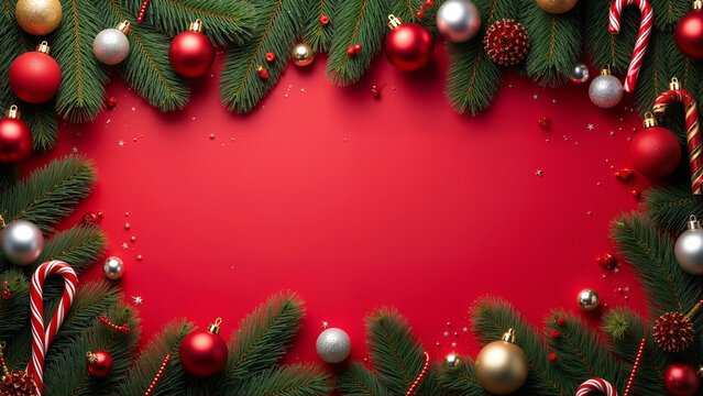 Merry Christmas and Happy New Year Background