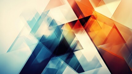 Poster - Abstract Geometric Shapes in Vibrant Colors Creating a Dynamic Background for Modern Art or Technology Themes