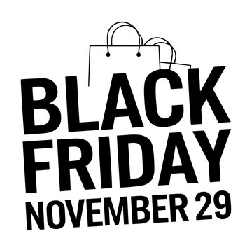 Black Friday poster with lettering vector.