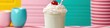 © xbzz - Vibrant retro fast food milkshake diner beverage photography colorful environment close-up view nostalgic concept