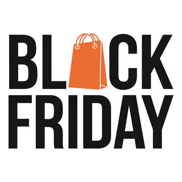 Black Friday text vector illustration. Discount, sale.