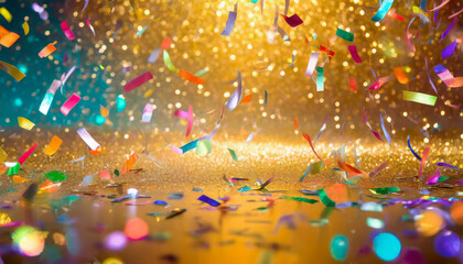 Poster - Colorful abstract light trails create a vibrant atmosphere during a celebration at night