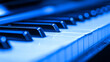 © Yoonnam - piano keyboard with blurred background showcasing the keys in focus and a sense of depth, evoking music, melody, and artistry in a serene atmosphere