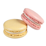 Macarons isolated on white background PNG transparent