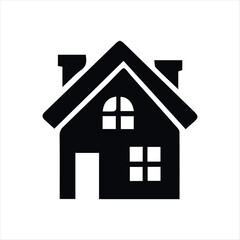 Poster - home icon for apps and websites. Collection home icons. House symbol.