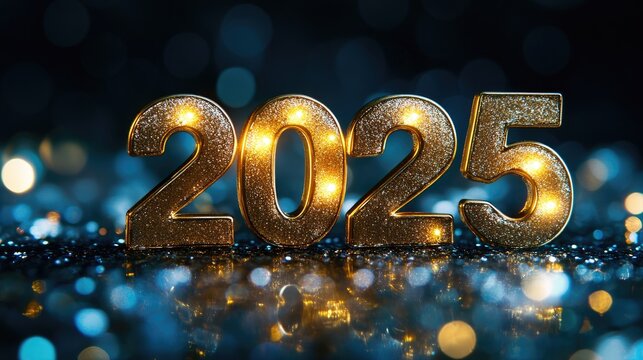 Stylish New Year background featuring illuminated 