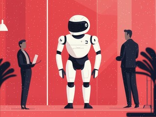 Poster - Future robots transforming human resource management in modern business settings