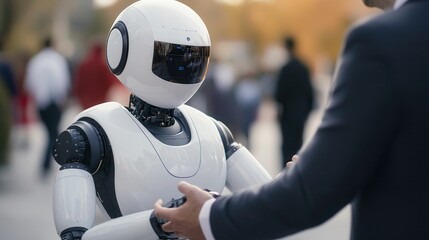 Poster - Robot interaction with human resources future technology in business environment