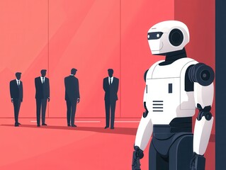Poster - Future of human resource management robots enhancing workplace efficiency in business environments