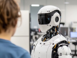 Poster - Innovative robot assisting human resource management future tech office human-machine collaboration