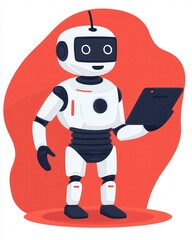 Poster - Innovative robot enhancing human resource management in future workspaces digital environment concept