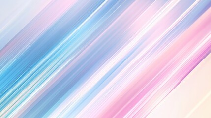 Poster - Soft pastel abstract background with dynamic diagonal lines in shades of blue, pink, and cream creating a serene and dreamy atmosphere for creative projects