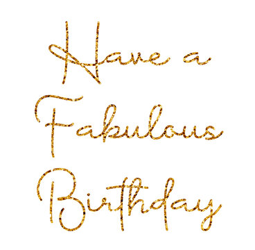 Birthday wishes gold glitter text for birthday party, birthday greetings, birthday card